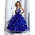 New arrival 2013 halter beaded royal ball gown skirt custom-made ruffled pageant flower girl dresses CWFaf4454